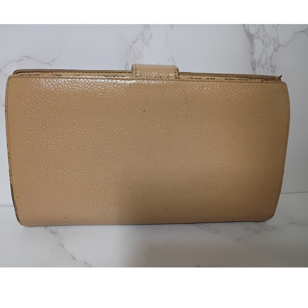 CHANEL Vintage Tan Coco Mark Long Caviar Leather Continental Wallet - Picture 2 of 6